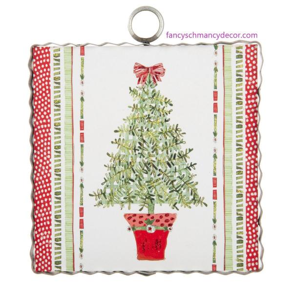 Mini Holiday Topiary Print by The Round Top Collection