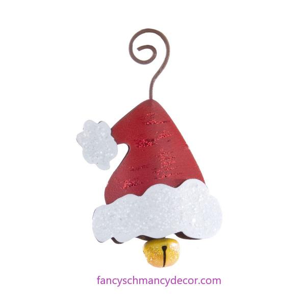 Little Santa Hat Jingle Bell Ornament by The Round Top Collection picture