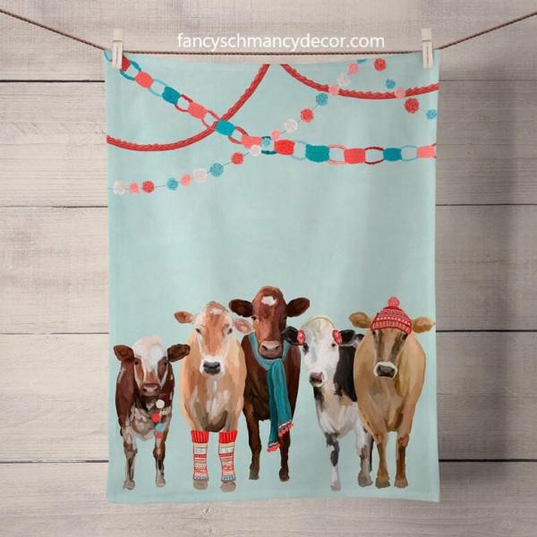 Holiday - Festive Cow Club Tea Towel