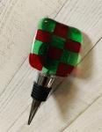 Checker Christmas Wine Topper