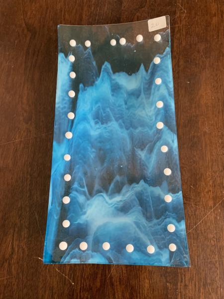 Teal Swirl Tray