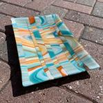 Teal and orange platter