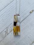 Yellow and tan pendant