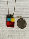 Mini color block pendant