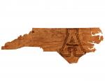 Appalachian State - Wall Hanging - State Map - Block A on NC