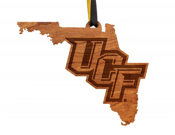 UCF - Ornament - State Map with "UCF" - by LazerEdge