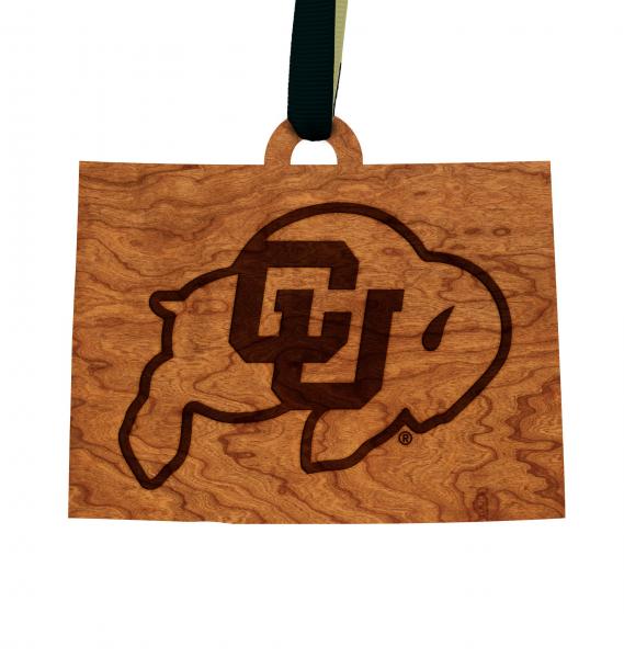 Colorado - Ornament - State Map with Buffalo Logo picture