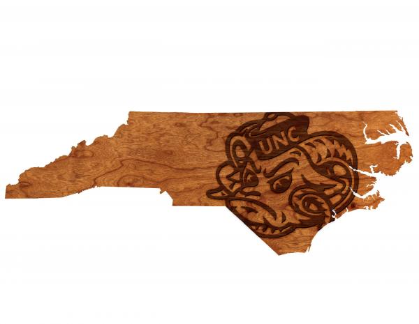 UNC Chapel Hill Wall Hanging - Rameses Head State Map picture