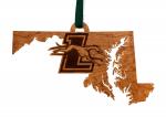 Loyola Maryland - Ornament - State Map with Block L with Greyhound
