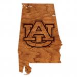 Auburn - Wall Hanging - State Map - AU Block Letters
