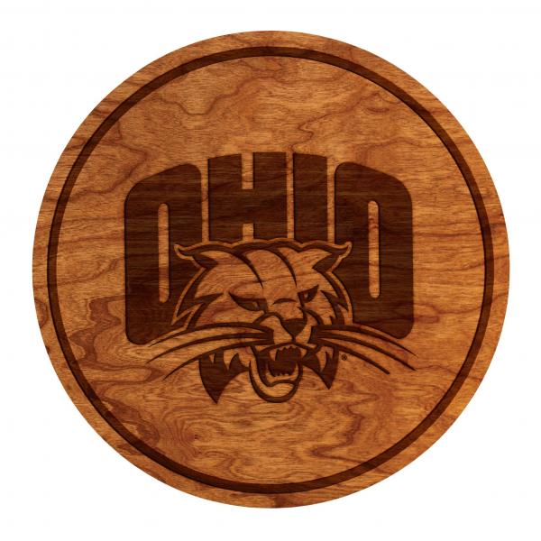 Ohio University Bobcats Coaster Ohio with Cat