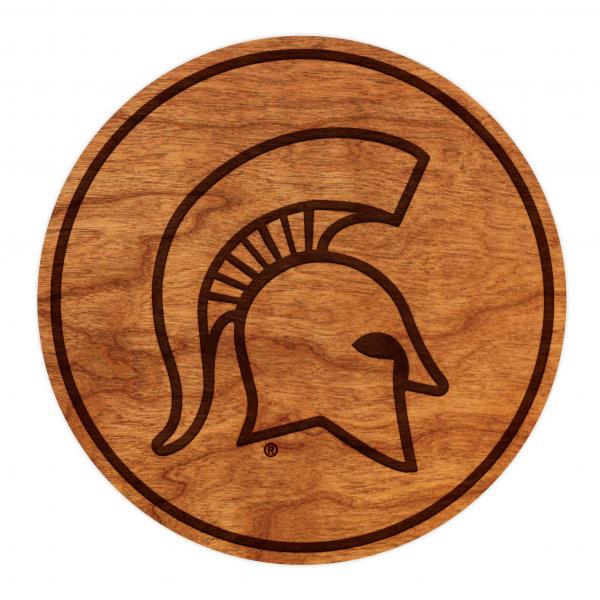 Michigan State Spartans Coaster Spartan Helmet picture