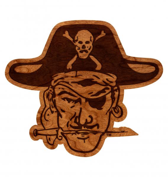 East Carolina University - Wall Hanging - Logo Cutout - Vault Pirate Head with Knife