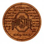 Ohio State Buckeyes Coaster Buckeye Battle Cry with Athletic Logo