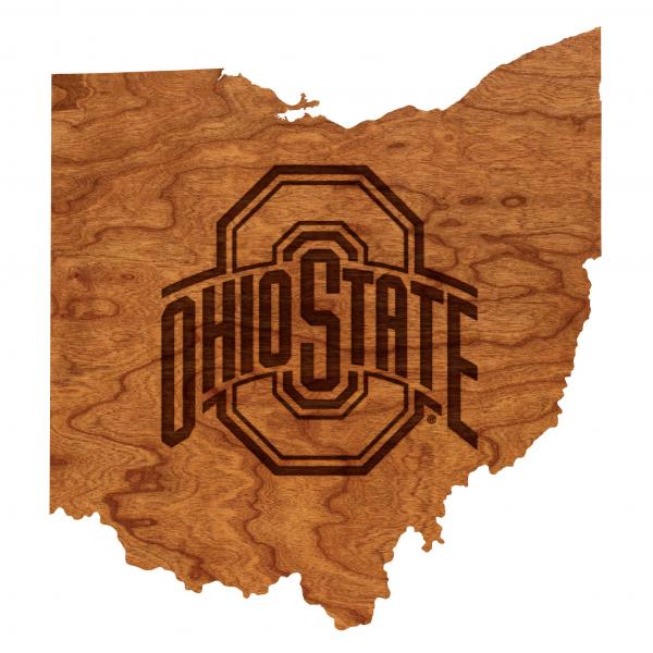 Ohio State - Wall Hanging - State Map - Athletic Logo picture