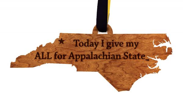 Appalachian State - Ornament - State Map - Today I Give My All picture