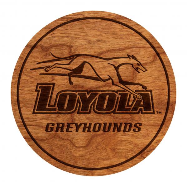 Loyola-Maryland Greyhounds Coaster Loyola Greyhounds with Dog