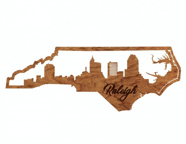 Wall Hanging - Skyline Cutout - Raleigh - Large Size