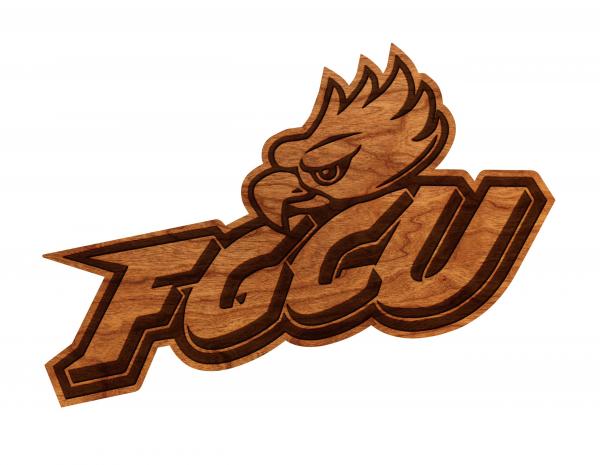 Wall Hanging - Florida Gulf Coast University - Logo Cutout - Eagle Head over Letters Logo