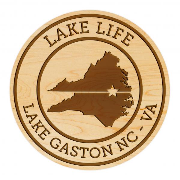Coasters - Lake Life Lake Gaston NC VA - Maple - (4-Pack)