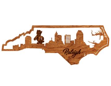Clemson - Wall Hanging - State Map - Tiger Paw Wireframe picture