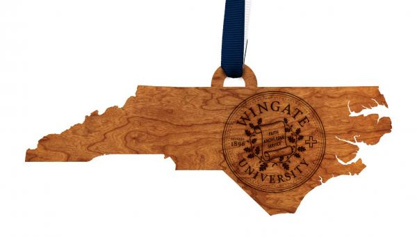 Wingate University - Ornament - State Map with Wingate Seal