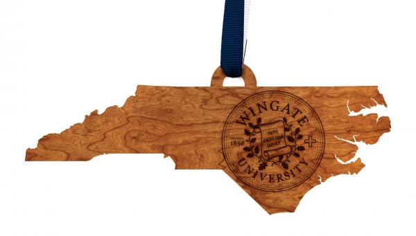 Wingate University - Ornament - State Map with Wingate Seal picture