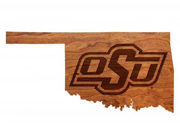 Oklahoma State - Wall Hanging - State Map - OSU Brand picture