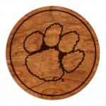 Clemson Tigers Coaster Tiger Paw Wireframe