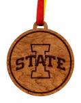 Iowa State University - Ornament - Logo Cutout - Block I and "State" Text