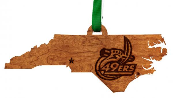 UNC Charlotte - Ornament - State Map - NC with UNC Charlotte Logo picture