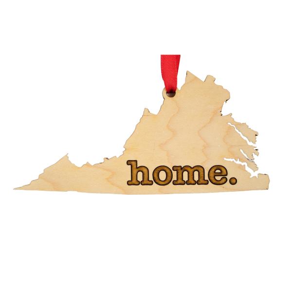 Ornament - "Home" - VA - Maple