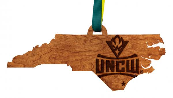 UNC Wilmington - Ornament - State Map with UNCW Logo picture