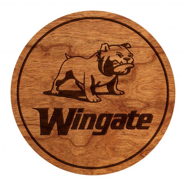 Wingate University Bulldogs Coaster Standing Dog Over "Wingate"