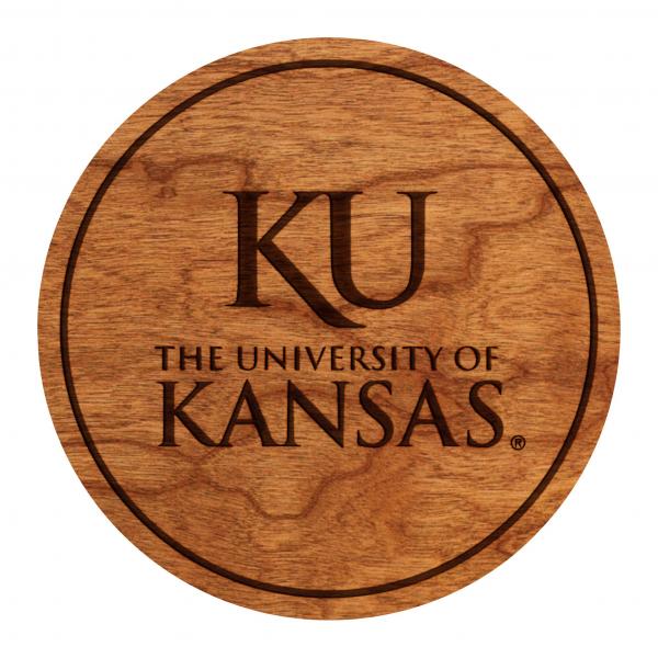 Kansas Jayhawk Coaster "KU" over Full Name picture