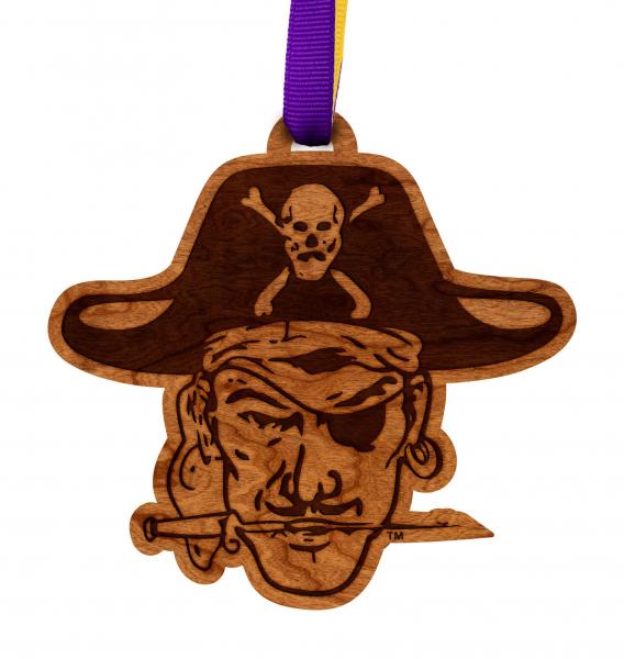 East Carolina University - Ornament - Logo Cutout - Vault Pirate Head with Knife picture