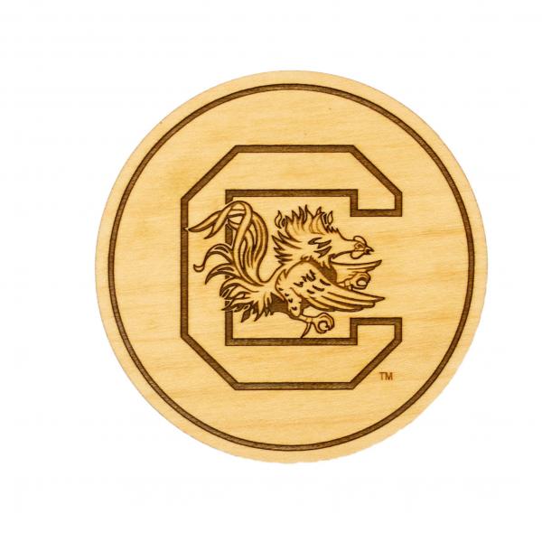 USC - Coasters - Block C and Gamecock - Maple - (4-Pack)