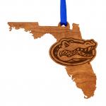 Florida - Ornament - State Map with Gator Head - by LazerEdge