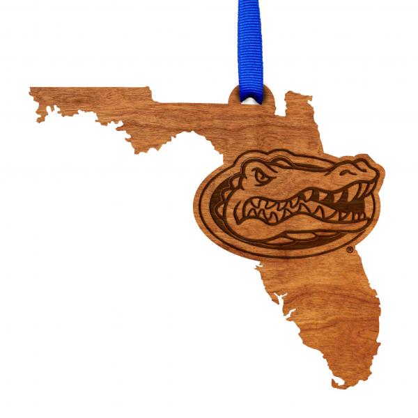 Florida - Ornament - State Map with Gator Head - by LazerEdge
