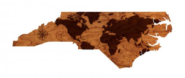 World Map North Carolina Wall Hanging picture