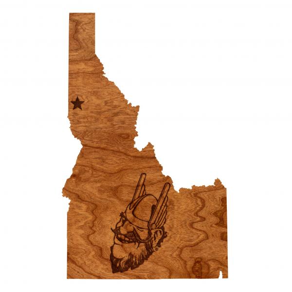 University of Idaho - Wall Hanging - State Map - Joe Logo