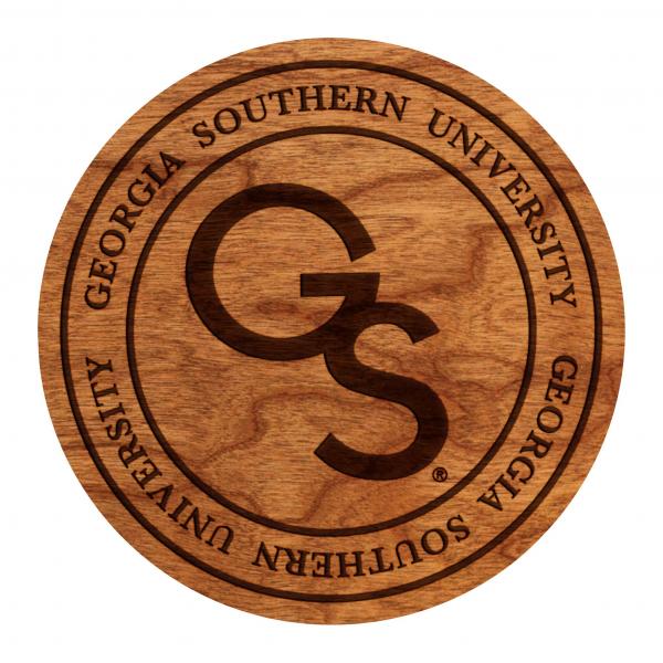 Georgia Southern University - Coaster - GS Logo w/Georgia Southern University - Cherry - by LazerEdge picture