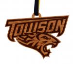 Towson University - Ornament - Logo Cutout - "Towson" with Tiger