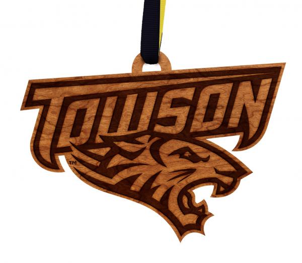 Towson University - Ornament - Logo Cutout - "Towson" with Tiger picture