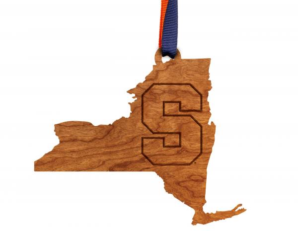 Syracuse - Ornament - State Map with Block S