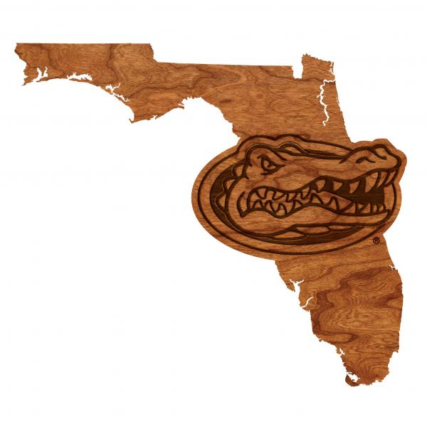 Florida - Wall Hanging - State Map - Gator Head