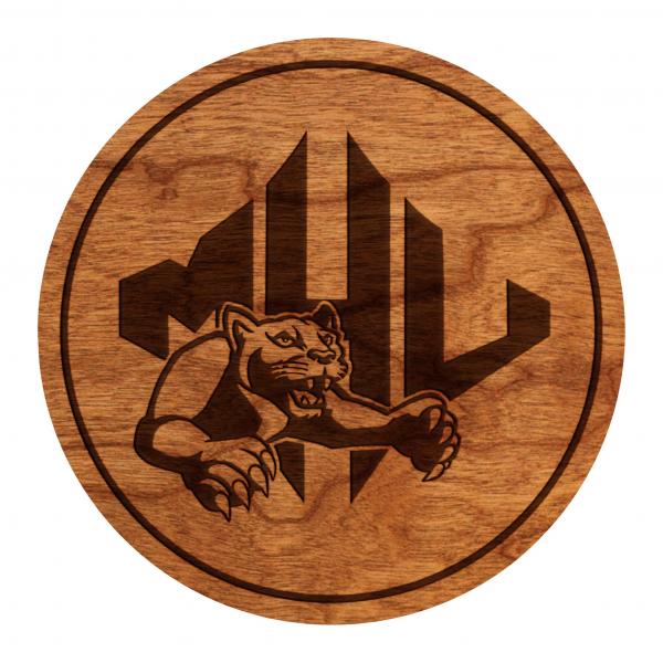 Mars Hill Lions Coaster Lion Head Athletic Logo