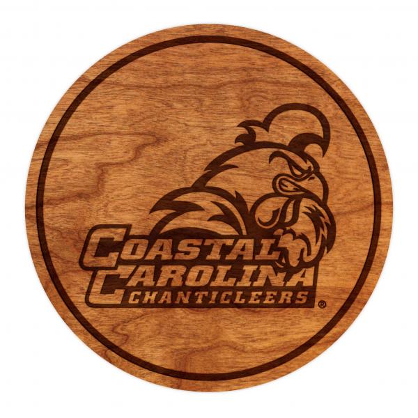 Coastal Carolina Chanticleers Coaster Name With Masot