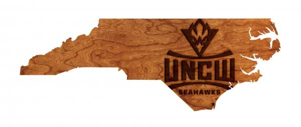University of North Carolina Wilmington - Wall Hanging - State Map - UNCW Athletic Logo