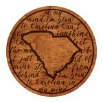 Coasters - "Carolina In My Mind" - SC - Cherry - (4-Pack)